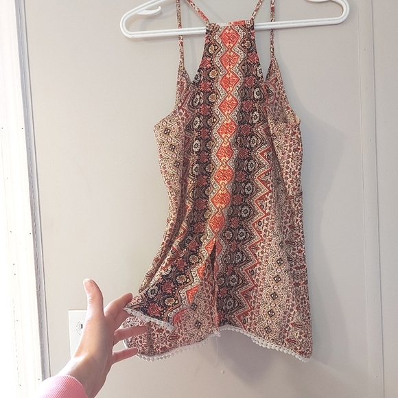 Patterned Racer Back Top - Picture 8 of 8